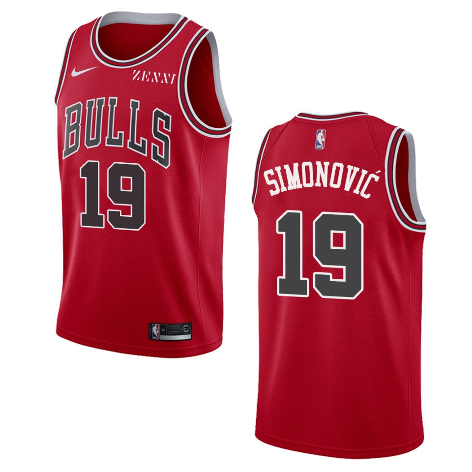 Chicago Bulls Marko Simonovic Icon Edition Jersey Red