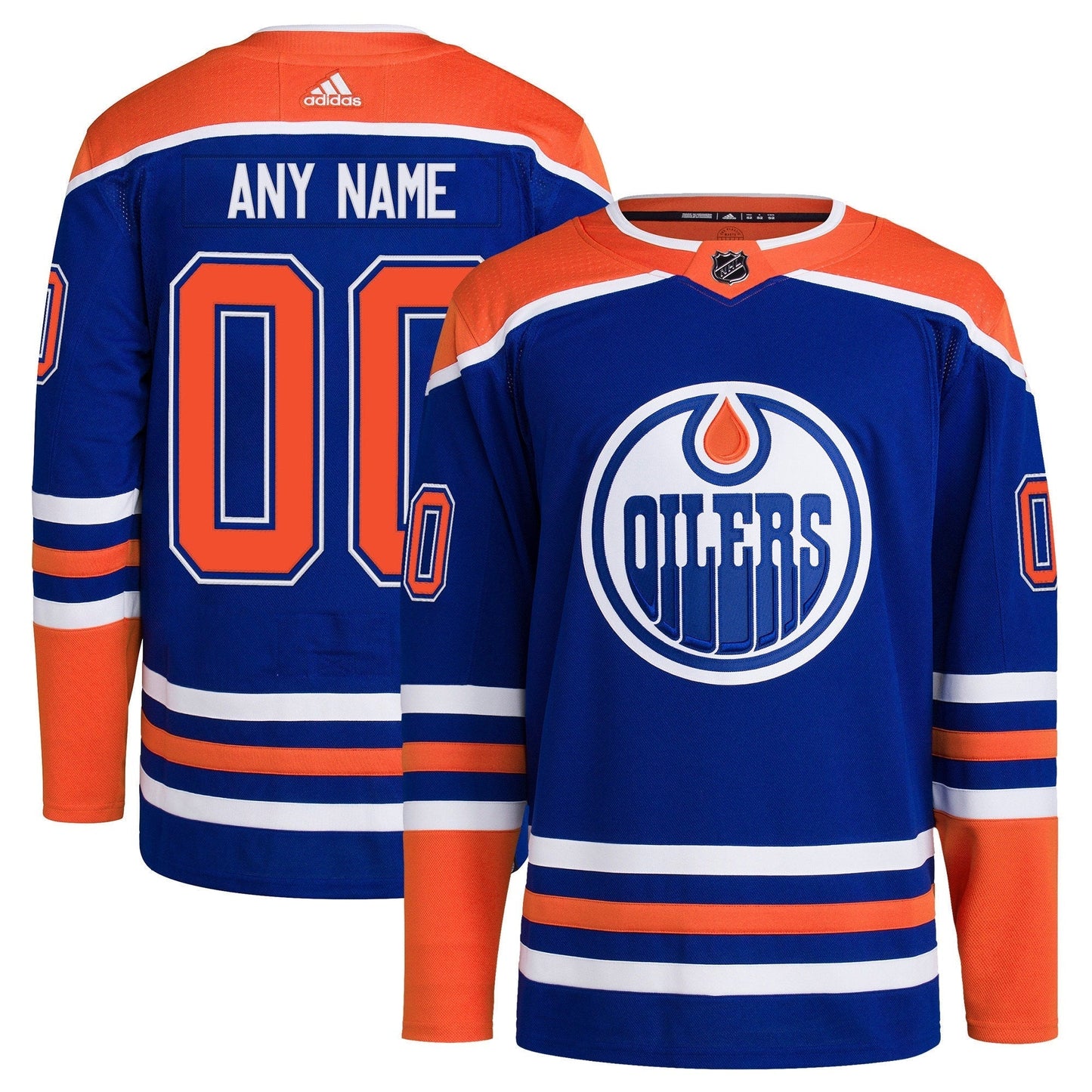 Edmonton Oilers adidas Home Primegreen Custom Jersey - Royal