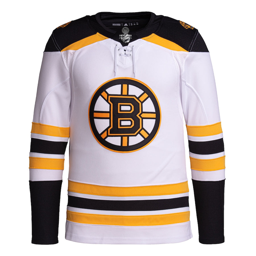 Boston Bruins adidas Men's Away Primegreen Custom Jersey - White