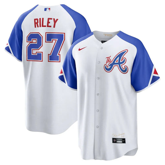 Men's Atlanta Braves Austin Riley 2023 City Connect Jersey - White