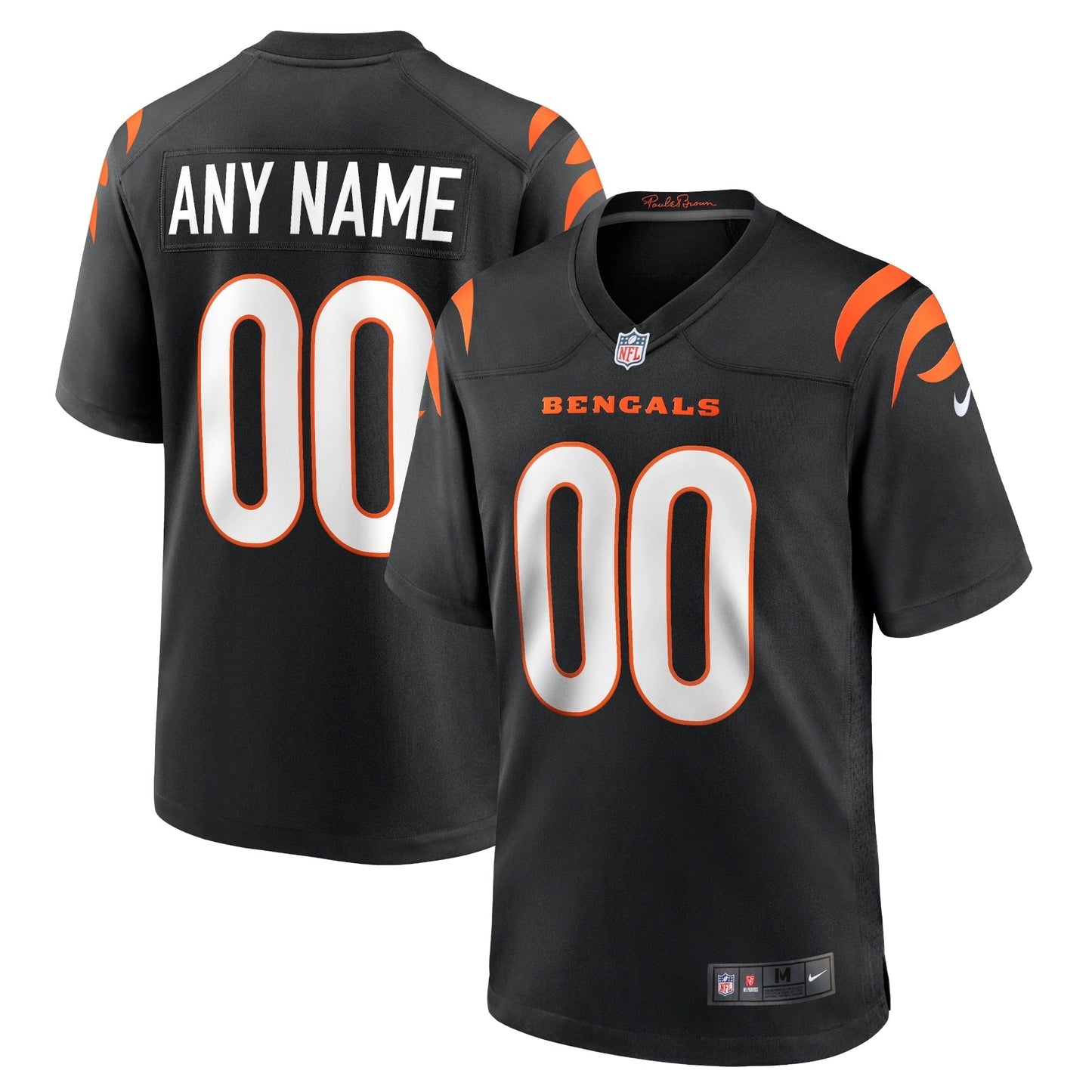 Cincinnati Bengals Nike Game Custom Jersey - Black