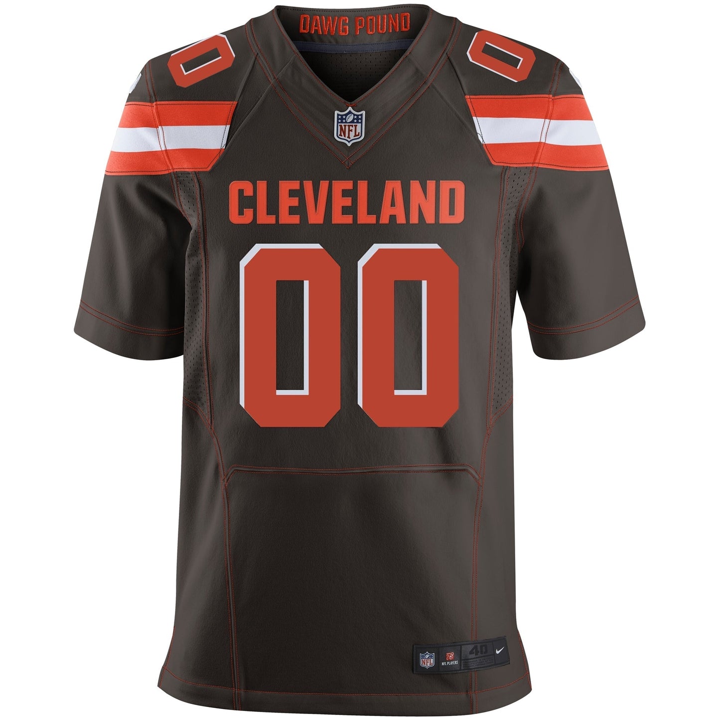 Cleveland Browns Nike Elite Custom Jersey - Brown