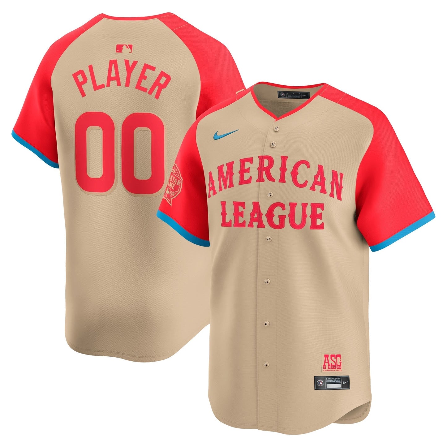 American League Nike 2024 MLB All-Star Game Limited Pick-A-Player Custom Jersey - Cream