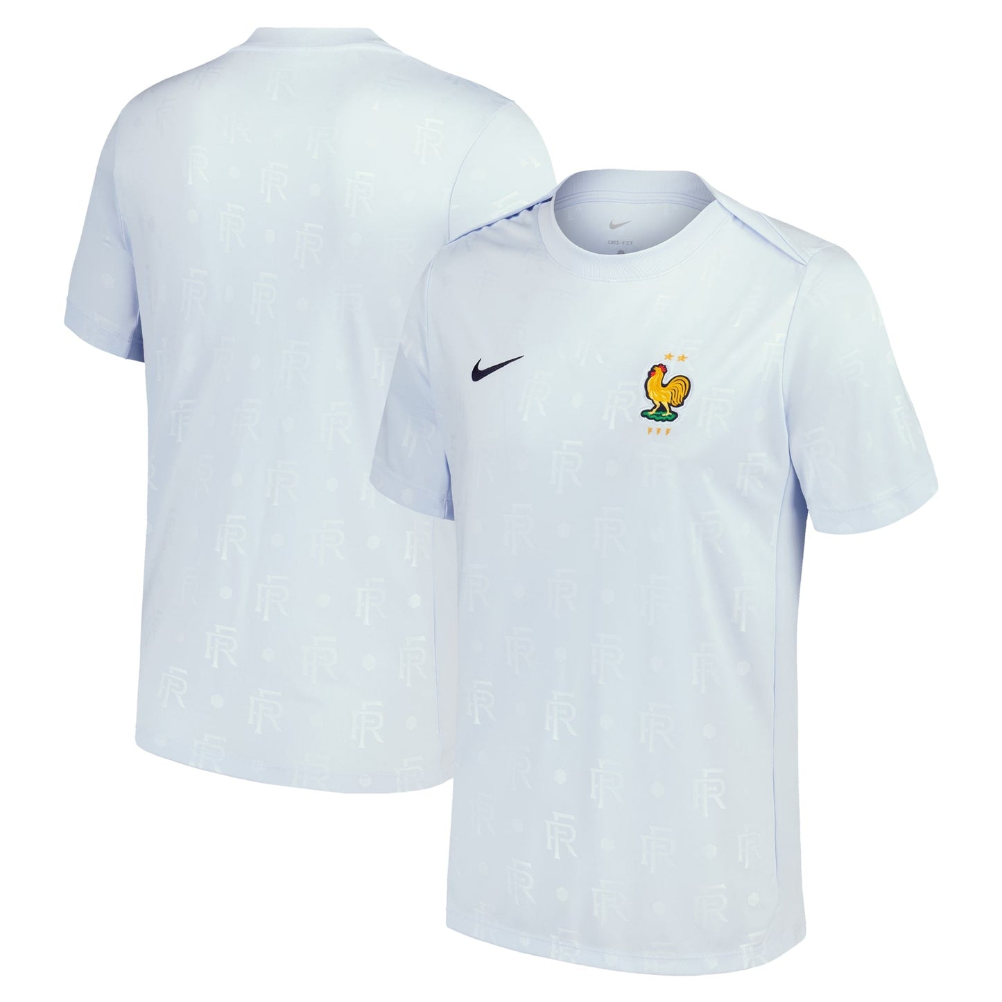 France National Team Nike 2024 Academy Pro Pre-Match Top - Light Blue