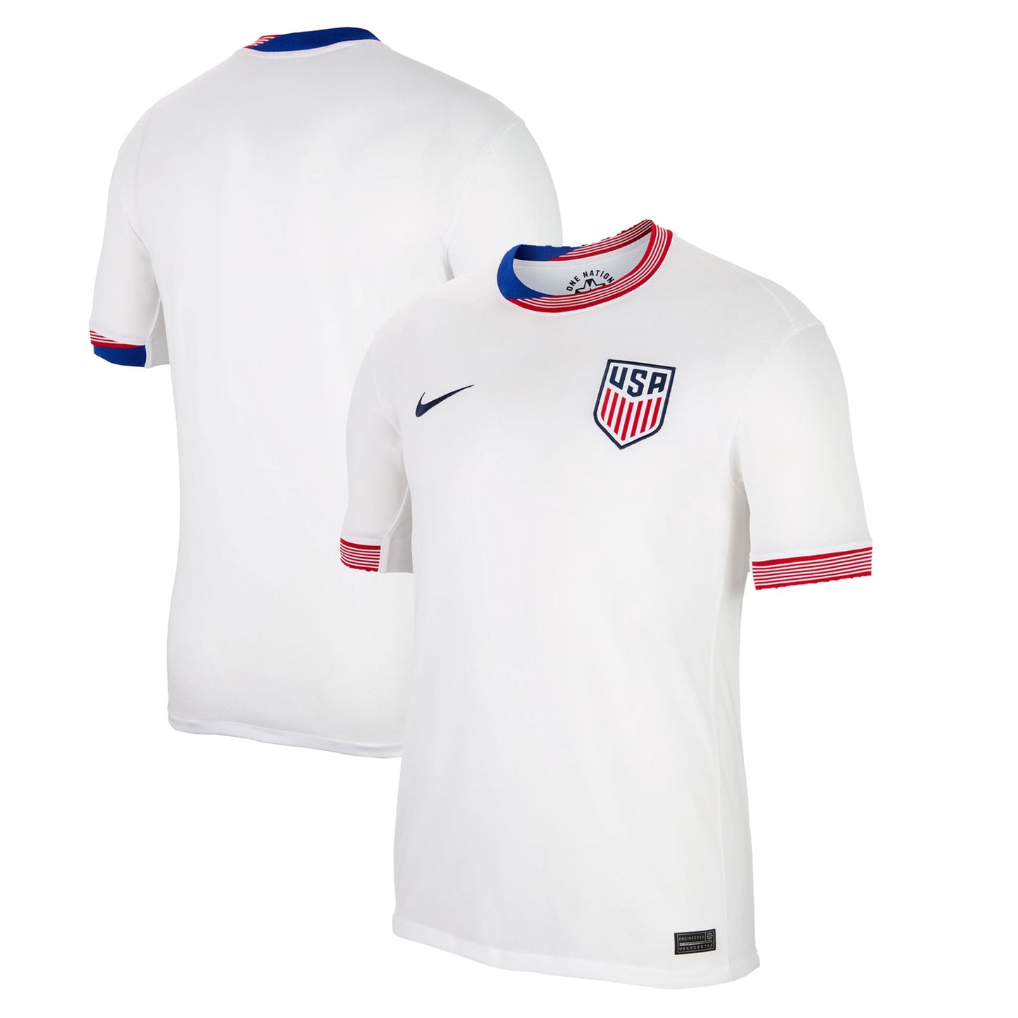 USMNT Nike 2024 Home Custom Jersey - White