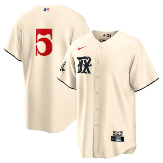 Men's Texas Rangers Corey Seager 2023 City Connect Jersey - Cream