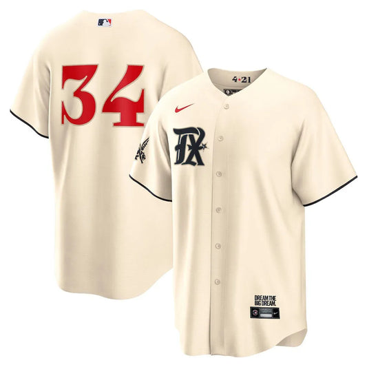 Men's Texas Rangers Nolan Ryan 2023 City Connect Jersey - Cream