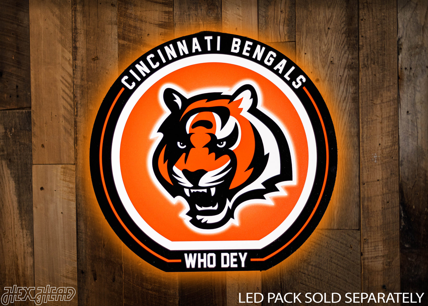 VARSITY Collection- SINGLE Layer Cincinnati Bengals Metal Wall Art