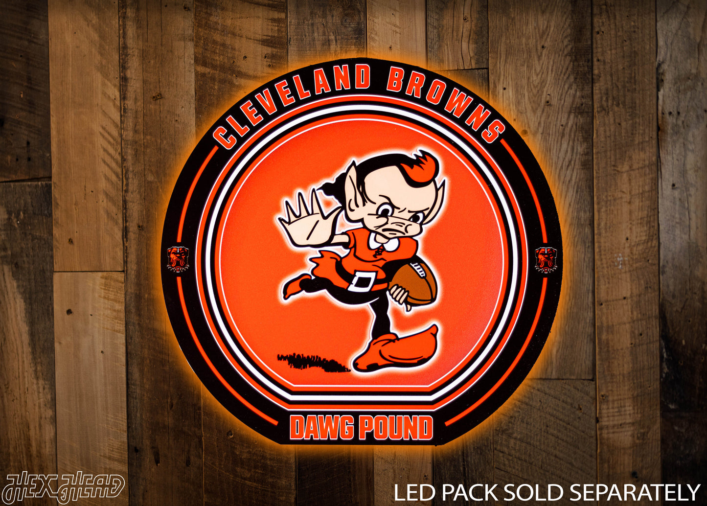 VARSITY Collection- SINGLE Layer Cleveland Browns Metal Wall Art