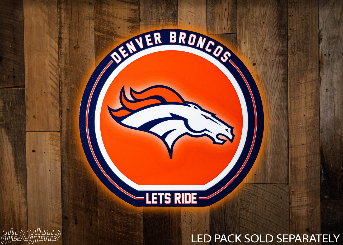 VARSITY Collection- SINGLE Layer Denver Broncos Metal Wall Art