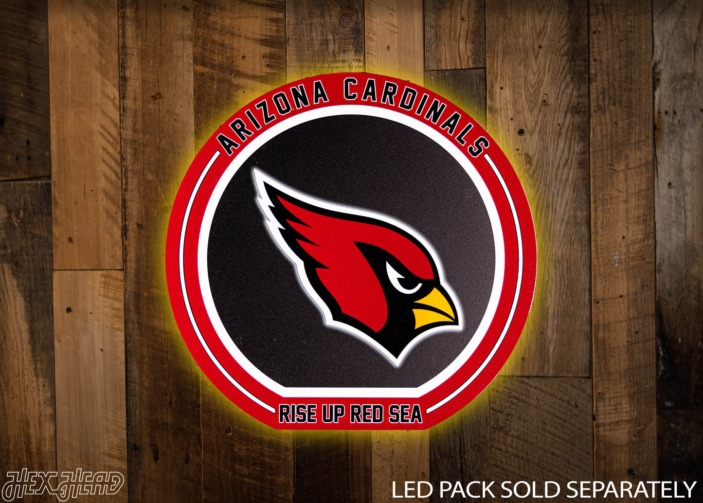 VARSITY Collection- SINGLE Layer Arizona Cardinals Metal Wall Art