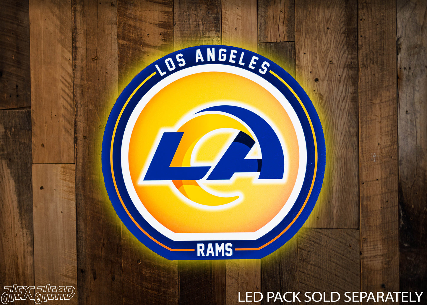 VARSITY Collection- Single Layer Los Angeles Rams Metal Wall Art