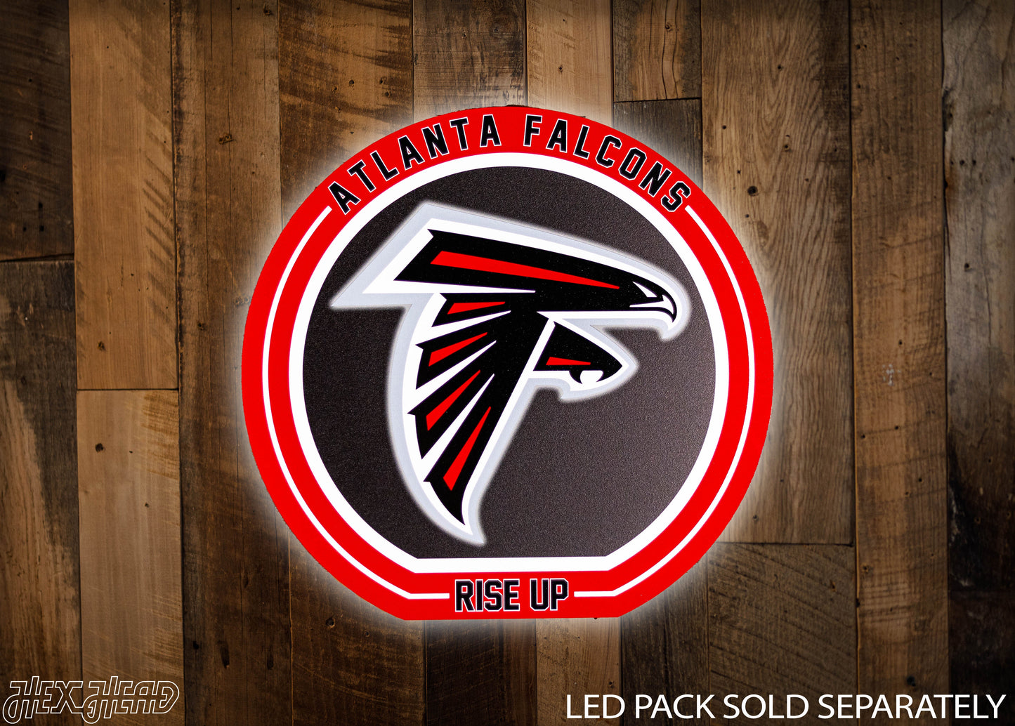 VARSITY Collection- SINGLE Layer Atlanta Falcons Metal Wall Art