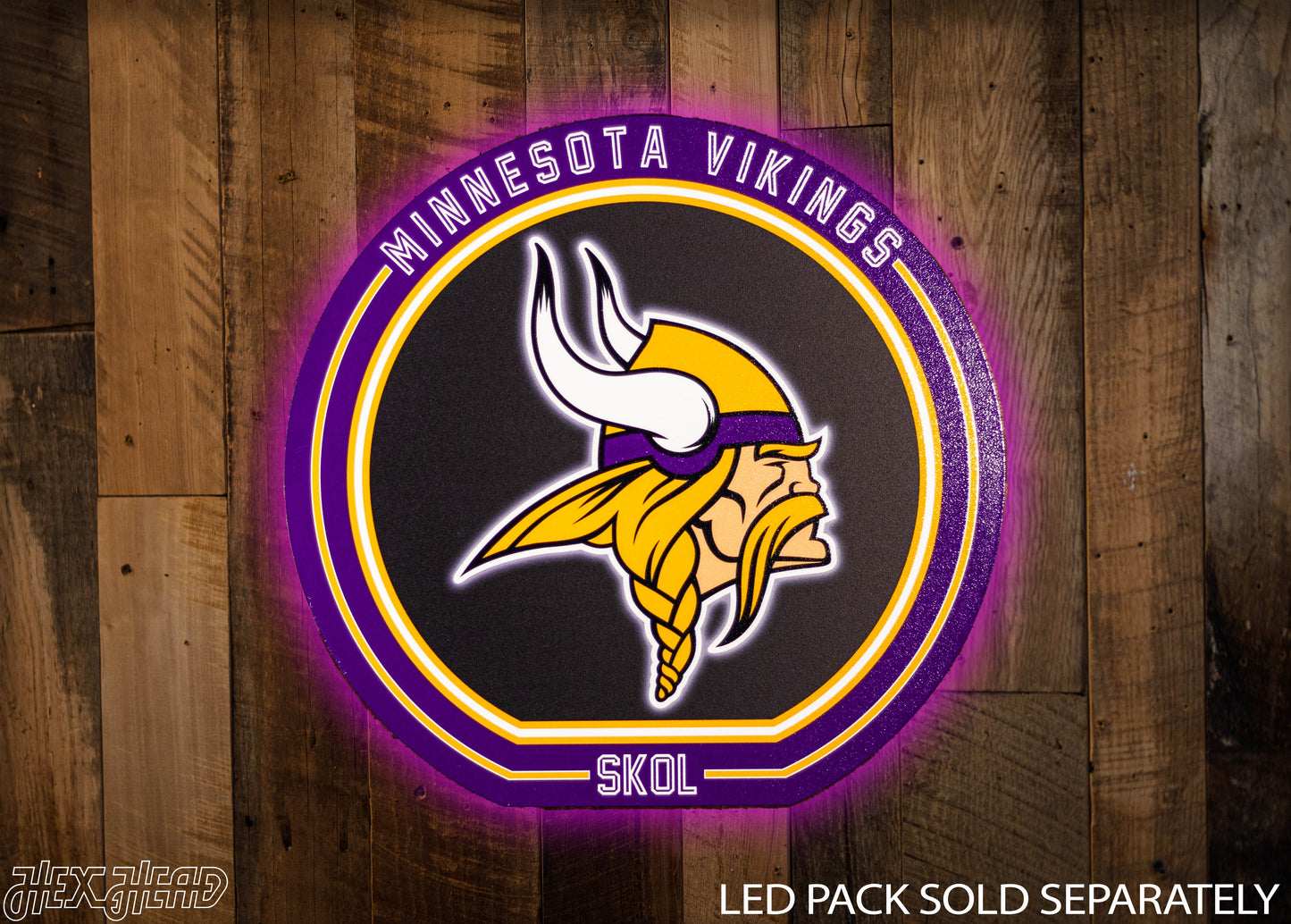 VARSITY Collection- SINGLE Layer Minnesota Vikings Metal Wall Art