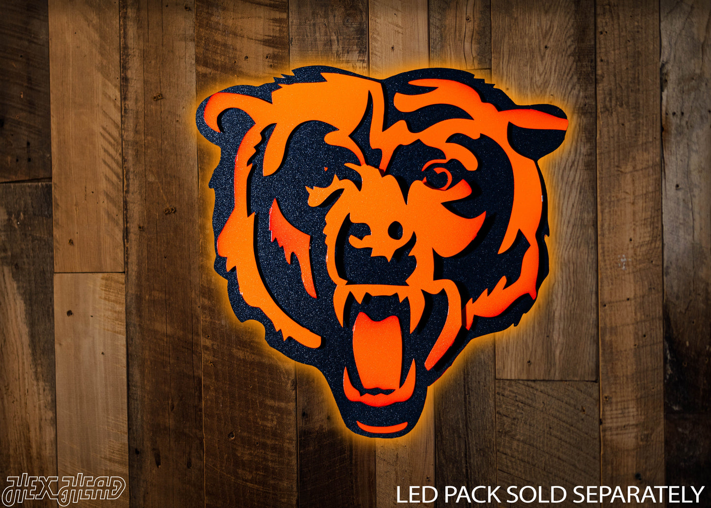 Chicago Bears "Roaring Bear" 3D Vintage Metal Wall Art