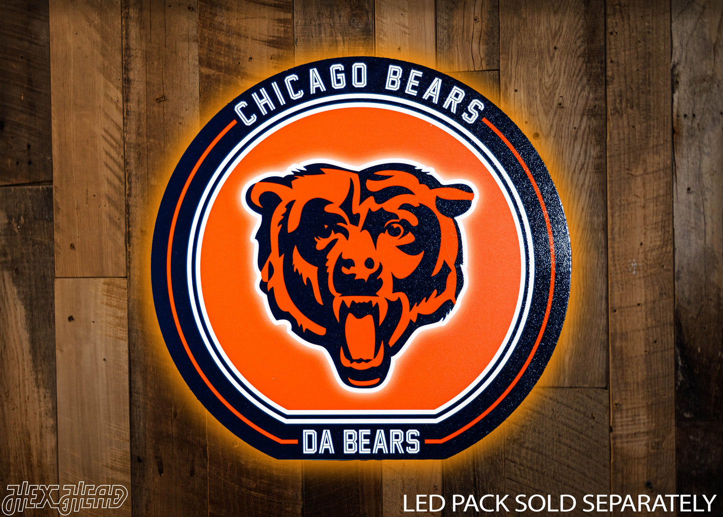 VARSITY Collection- SINGLE Layer Chicago Bears Metal Wall Art