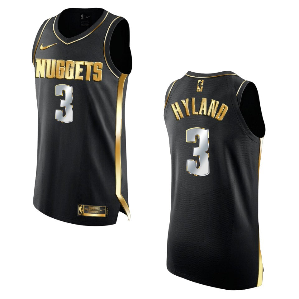 Denver Nuggets Nah’Shon Hyland Golden Edition 2021 NBA Draft Jersey Black