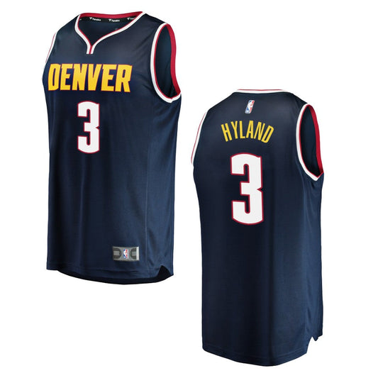 Denver Nuggets Nah’Shon Hyland 2021 Replica Bones Hyland Jersey Blue