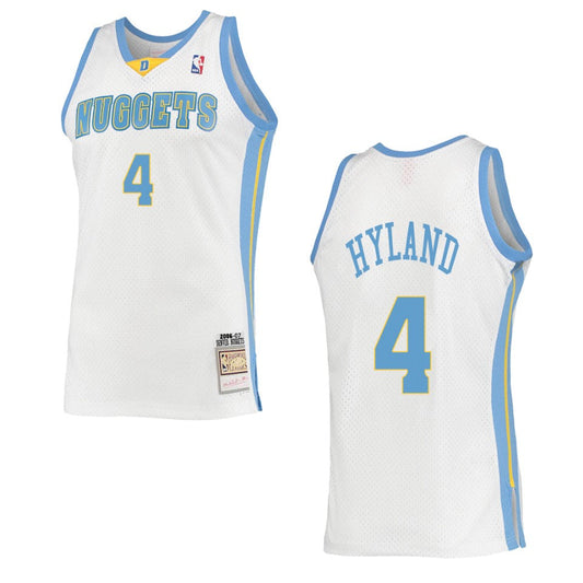 Denver Nuggets Nah’Shon Hyland Hardwood Classics Swingman Jersey White