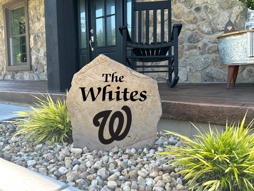 Washington Nationals Design-A-Stone Landscape Art Family Name