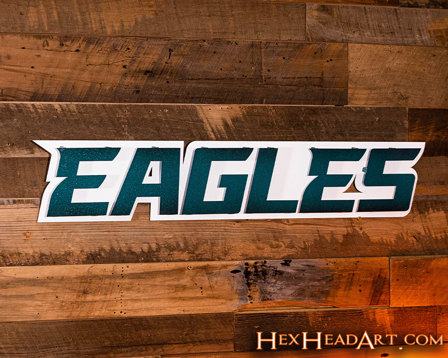 Philadelphia Eagles "EAGLES"  3D Vintage Metal Wall Art