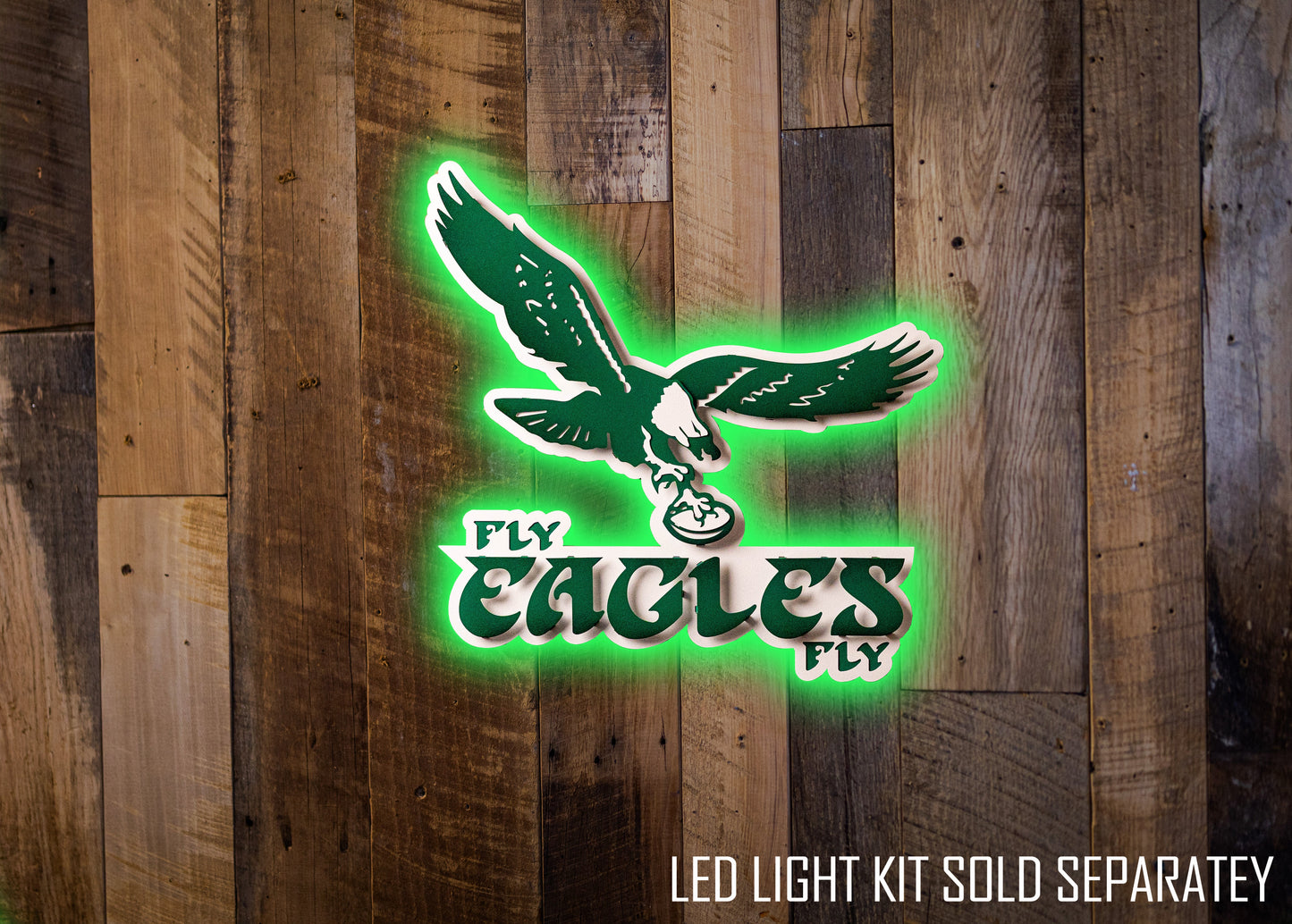 Philadelphia "Fly Eagles Fly" 1973 Old School 3D Vintage Metal Wall Art