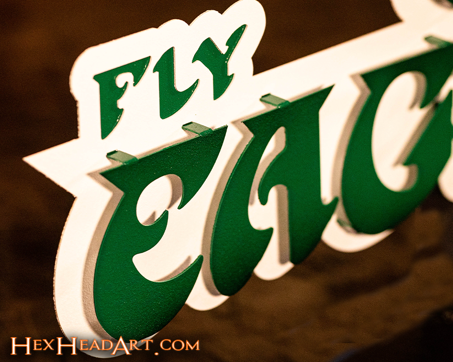 Philadelphia "Fly Eagles Fly" 1973 Old School 3D Vintage Metal Wall Art