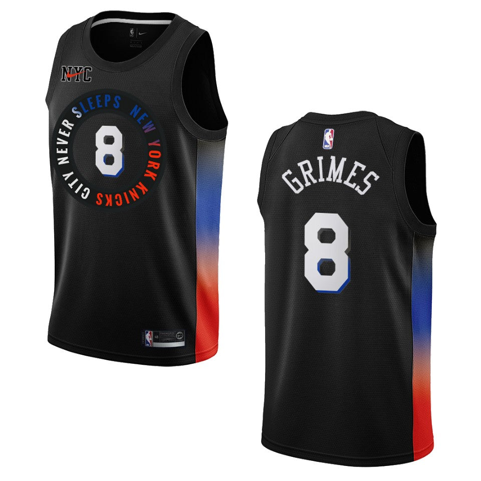 New York Knicks Quentin Grimes City Edition 2021 NBA Draft Jersey Black