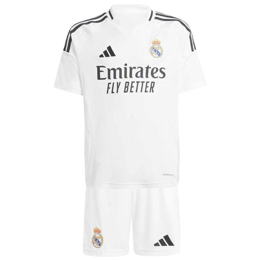 Real Madrid adidas Home Kids 2024-25 with Mbappé 9 printing Jersey - White