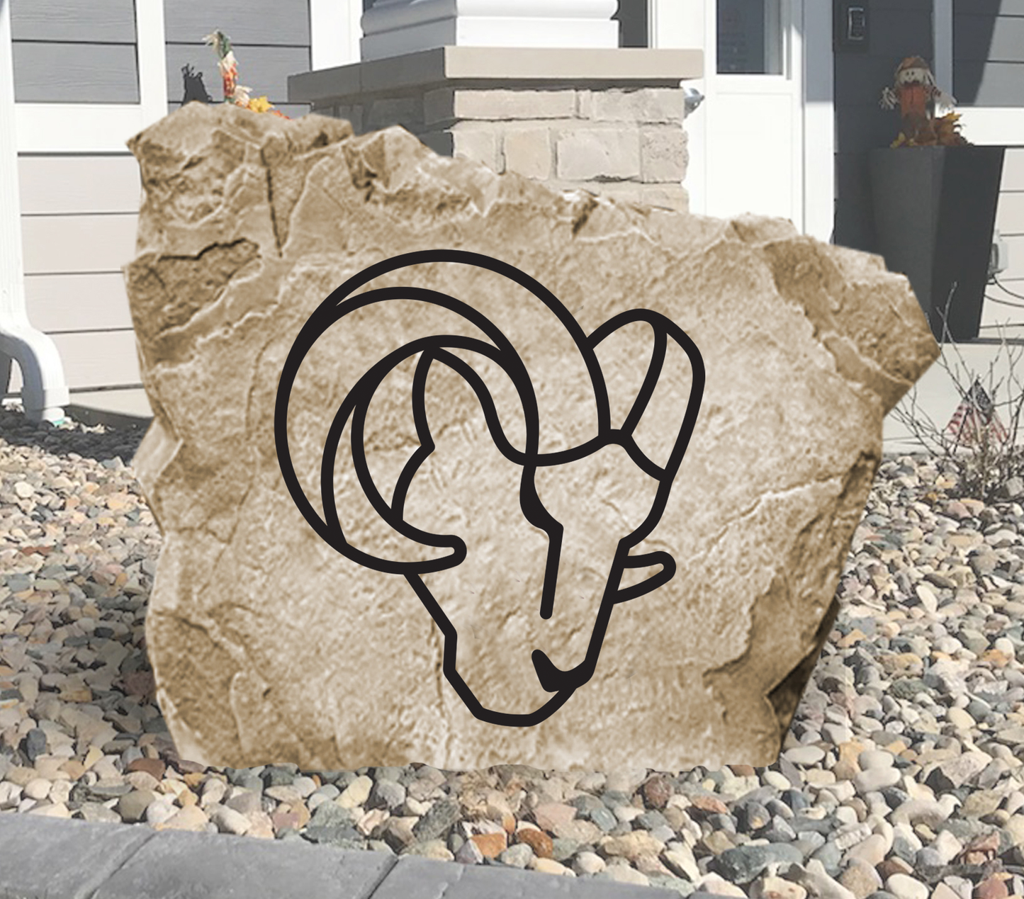 Los Angeles Rams Design-A-Stone Landscape Art