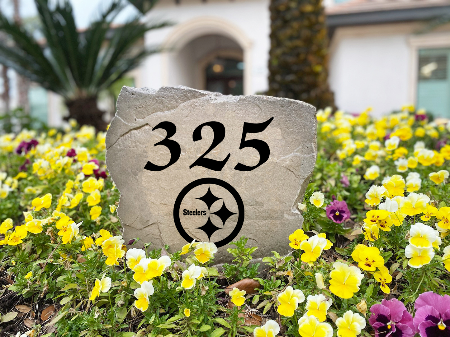 Pittsburgh Steelers Design-A-Stone Landscape Art Address Stone