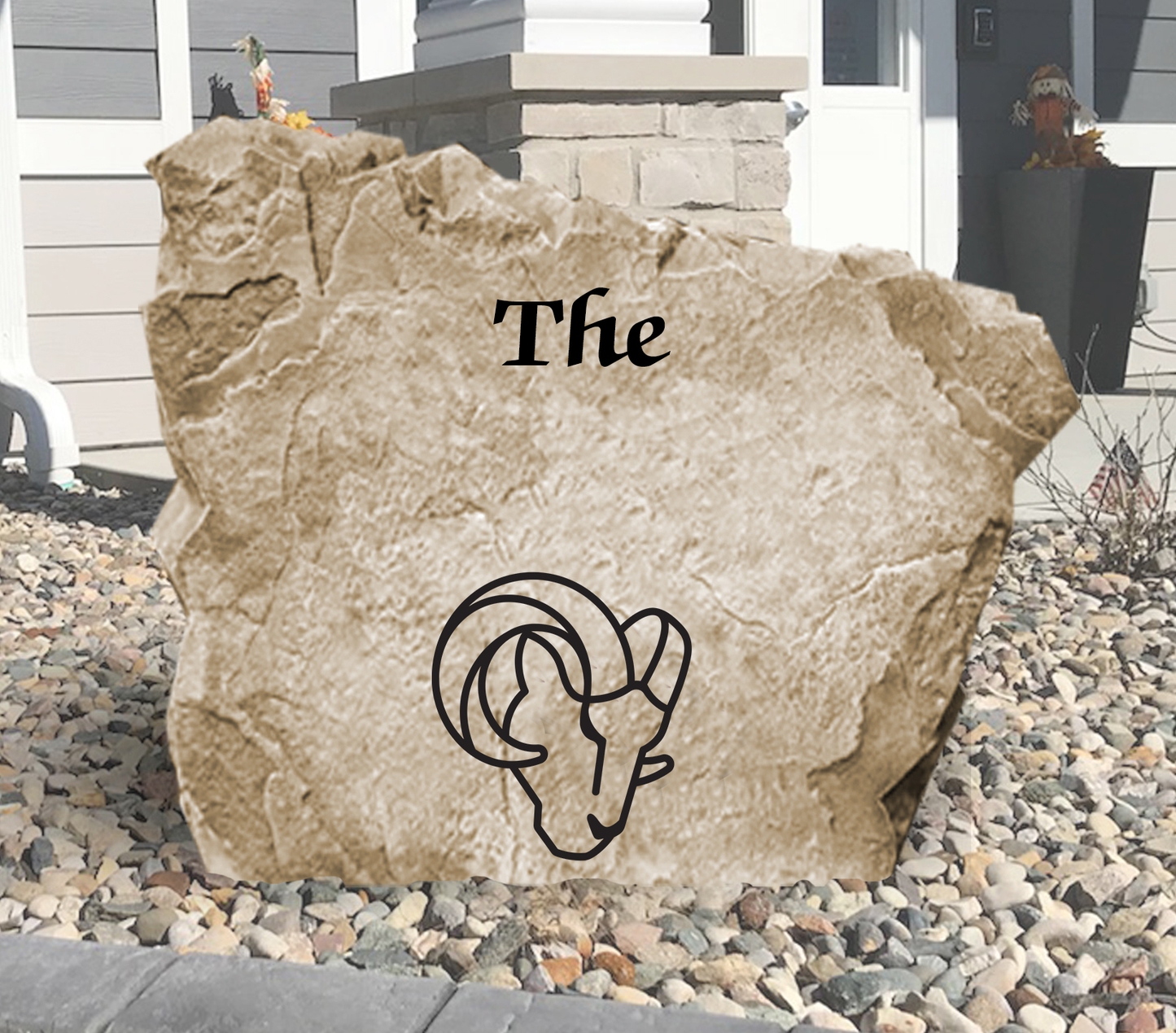 Los Angeles Rams Design-A-Stone Landscape Art Family Name