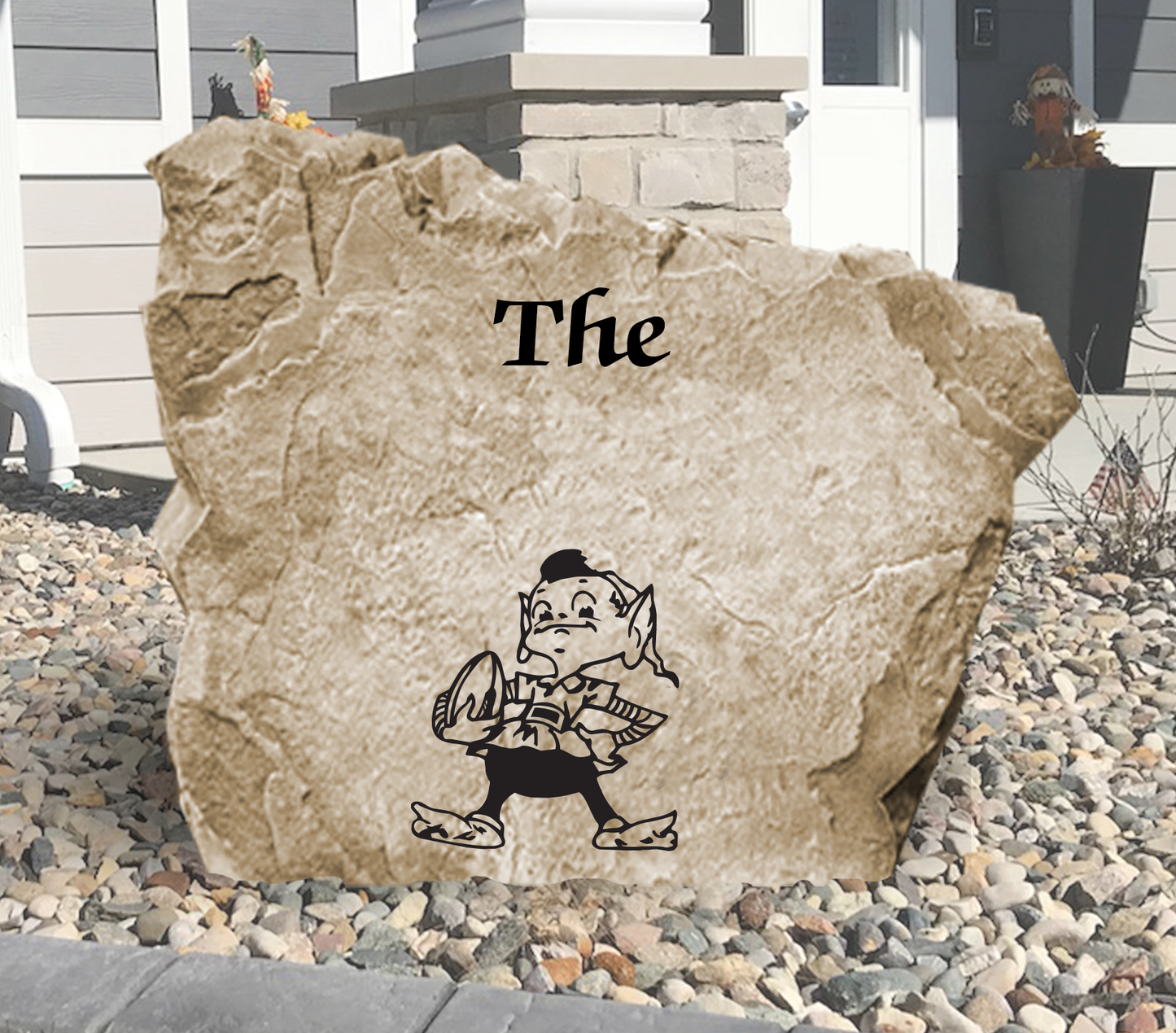 Cleveland Browns Design-A-Stone Landscape Art Family Name