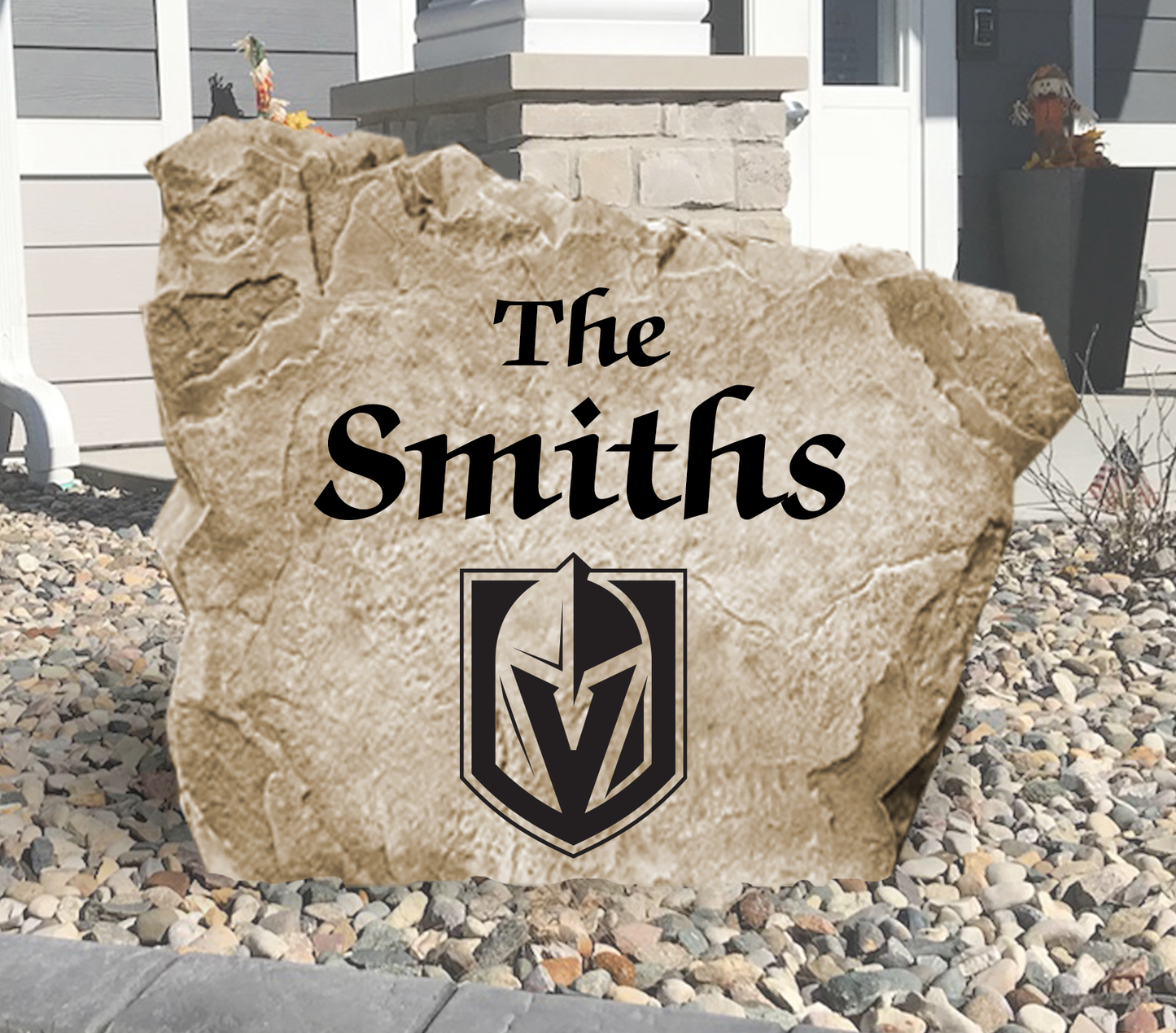 Vegas Golden Knights Design-A-Stone Landscape Art Family Name