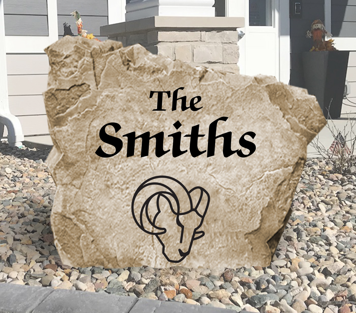 Los Angeles Rams Design-A-Stone Landscape Art Family Name