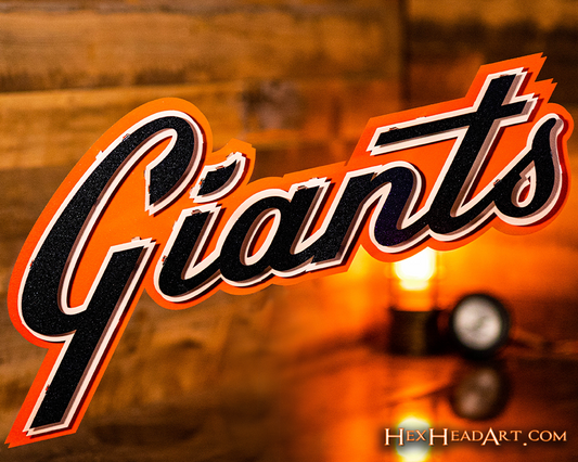 San Francisco Giants Script 3D Vintage Metal Wall Art