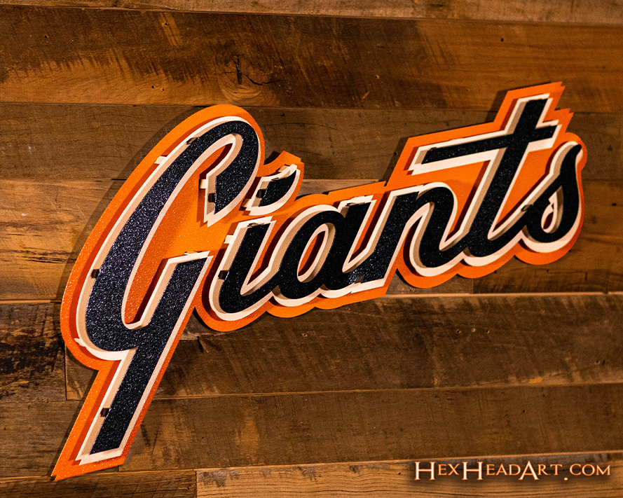 San Francisco Giants Script 3D Vintage Metal Wall Art