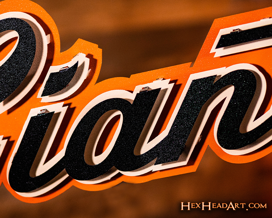 San Francisco Giants Script 3D Vintage Metal Wall Art