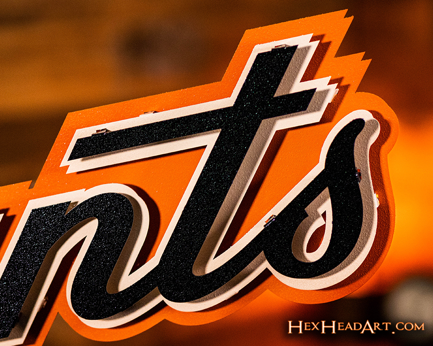 San Francisco Giants Script 3D Vintage Metal Wall Art