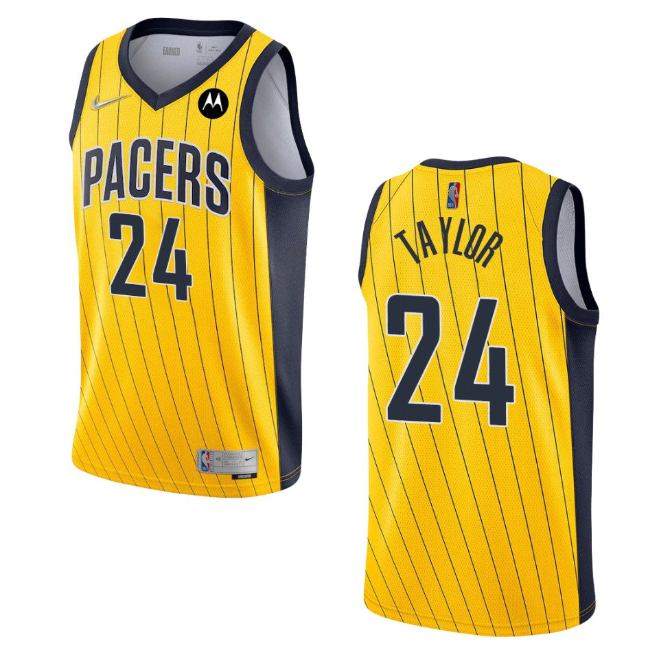 Indiana Pacers Terry Taylor Earned Edition Jersey Gold