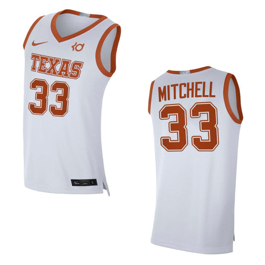 Texas Longhorns Tre Mitchell Alumni Player Limited 2021 Top Transfers Jersey White