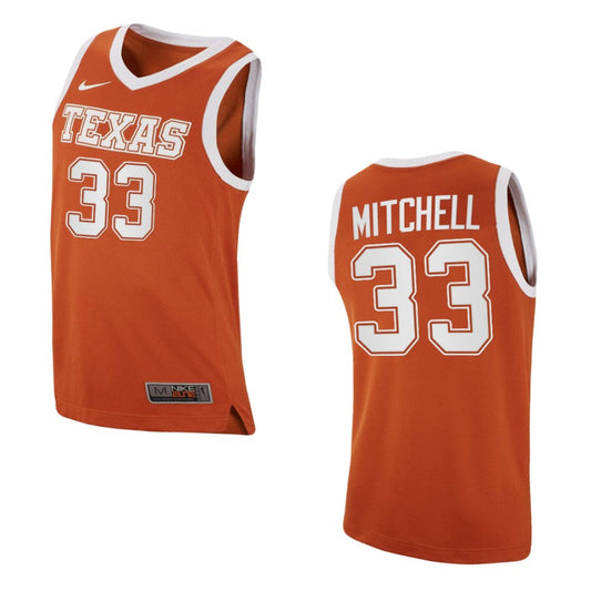 Texas Longhorns Tre Mitchell College Basketball 2021 Top Transfers Jersey Orange