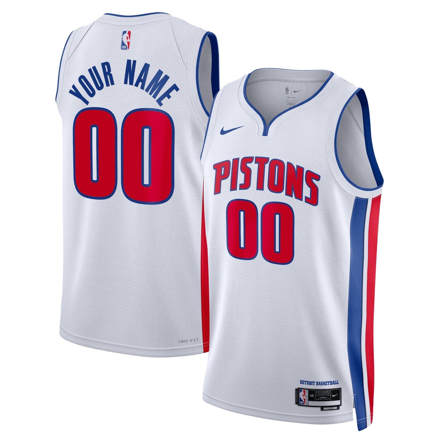 Detroit Pistons Nike Unisex Swingman Custom Jersey White - Association Edition