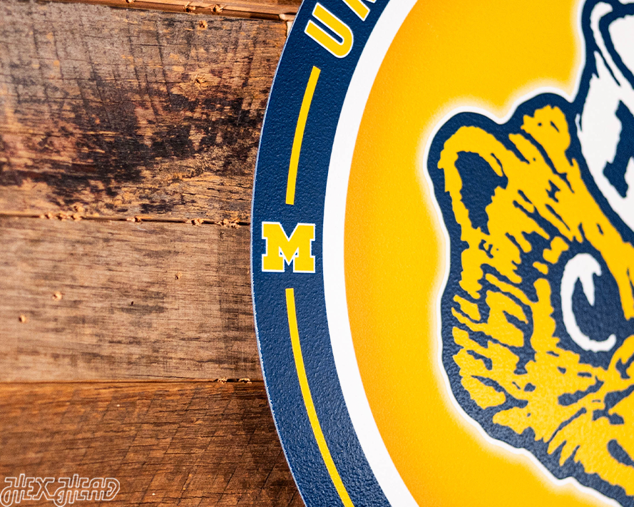 VARSITY Collection- SINGLE Layer Michigan Wolverines Metal Wall Art