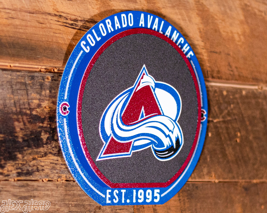 Colorado Avalanche "Double Play" On the Shelf or on the Wall Art