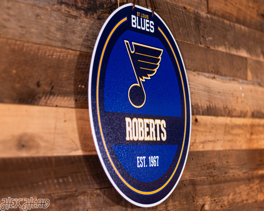 St. Louis Blues Personalized Monogram Metal Art