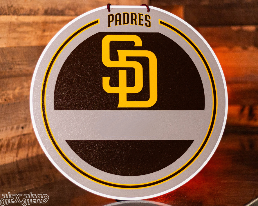 San Diego Padres Personalized Monogram Metal Art