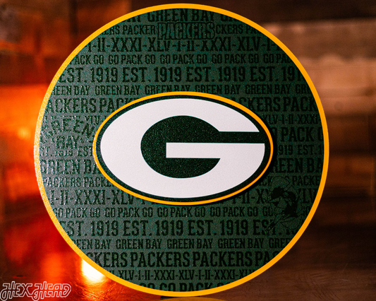 Green Bay Packers CRAFT SERIES 3D Embossed Metal Wall Art