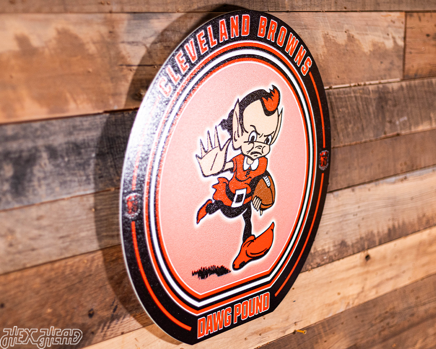 VARSITY Collection- SINGLE Layer Cleveland Browns Metal Wall Art