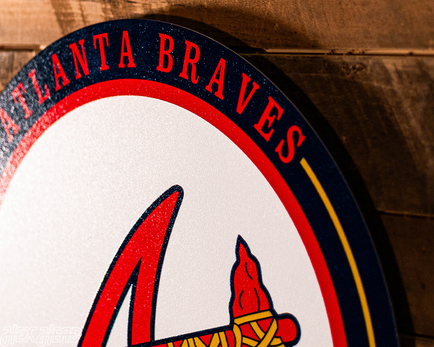 VARSITY Collection- SINGLE layer Atlanta Braves Metal Wall Art